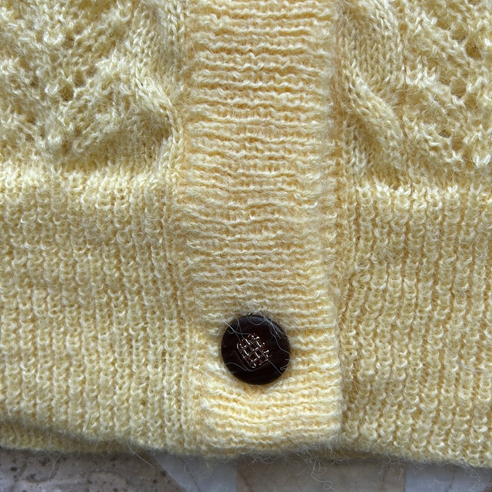 Yellow Women's Cardigan Sweater - Picture 4 of 7